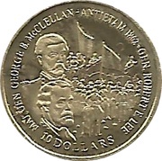 10 Dollars Battle of Antietam, Liberia, 2000 reverse image