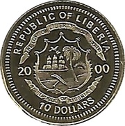 10 Dollars First Moon Landing obverse image