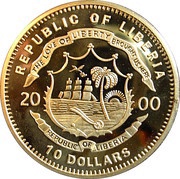 10 Dollars First Moon Landing obverse image