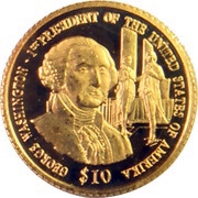 10 Dollars George Washington, Liberia, 2000 reverse image