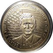 10 Dollars George W. Bush (without JR), Liberia, 2000-2002 reverse image