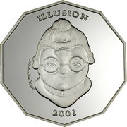 10 Dollars Illusion, Liberia, 2001 reverse image