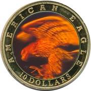 10 Dollars American Eagle, Liberia, 2001 reverse image