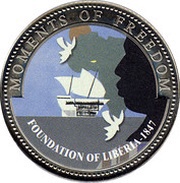 10 Dollars Foundation of Liberia - 1847, Liberia, 2001 reverse image