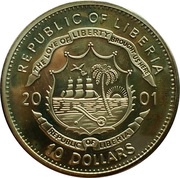 10 Dollars Fall of Berlin Wall - 1989 obverse image