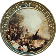 10 Dollars Spring of Prague - 1968, Liberia, 2001 reverse image