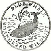 10 Dollars Blue Whale, Liberia, 2001 reverse image