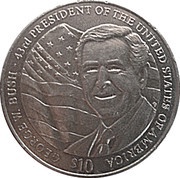 10 Dollars George W. Bush, Liberia, 2001-2004 reverse image