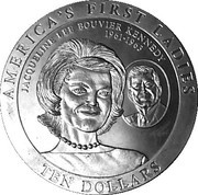 10 Dollars Jacqueline Bouvier Kennedy, Liberia, 2002 reverse image