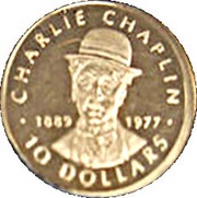10 Dollars Charley Chaplin reverse image