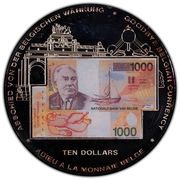 10 Dollars Goodbye Belgian Currency, Liberia, 2002 reverse image