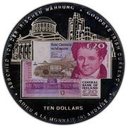 10 Dollars Goodbye Irish Currency, Liberia, 2002 reverse image