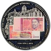 10 Dollars Goodbye Portuguese Currency, Liberia, 2002 reverse image