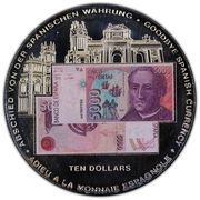 10 Dollars Goodbye Spanish Currency, Liberia, 2002 reverse image