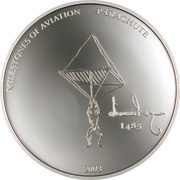 10 Dollars Parachute, Liberia, 2003 reverse image