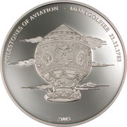 10 Dollars Hot Air Balloon, Liberia, 2003 reverse image