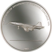 10 Dollars Supersonic Concorde, Liberia, 2003 reverse image
