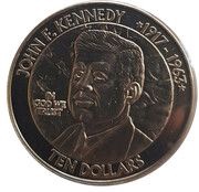 10 Dollars John F. Kennedy, Liberia, 2003 reverse image