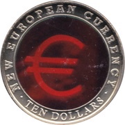 10 Dollars New European Currency, Liberia, 2003 reverse image