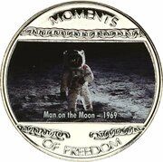 10 Dollars Man on the Moon - 1969, Liberia, 2004 reverse image