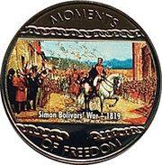 10 Dollars Simon Bolivars' War - 1819, Liberia, 2004 reverse image