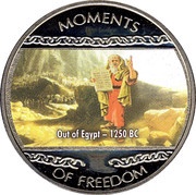 10 Dollars Out of Egypt - 1250 BC, Liberia, 2004 reverse image