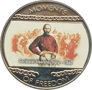 10 Dollars Garibaldi liberates Italy - 1860, Liberia, 2004 reverse image
