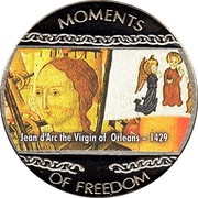 10 Dollars Jean d'Arc the Virgin of Orleáns - 1429, Liberia, 2004 reverse image
