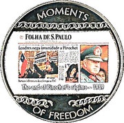 10 Dollars The End of Pinochet's Regime - 1989, Liberia, 2004 reverse image