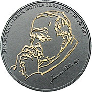 10 Dollars Death of John Paul II, Liberia, 2005 reverse image