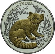 10 Dollars Red Panda, Liberia, 2005 reverse image