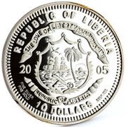 10 Dollars Snow Leopard obverse image