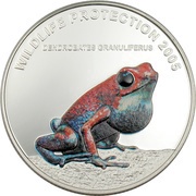 10 Dollars Dendrobates Granuliferus, Liberia, 2005 reverse image