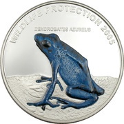 10 Dollars Dendrobates Azureus, Liberia, 2005 reverse image