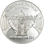 10 Dollars Election of Pope Benedict XVI, Liberia, 2005 reverse image