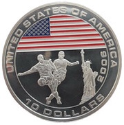 10 Dollars United States Of America, Liberia, 2005 reverse image