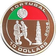 10 Dollars - Portugal, Liberia, 2005 reverse image