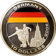 10 Dollars Germany, Liberia, 2005 reverse image