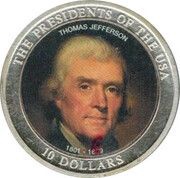 10 Dollars Thomas Jefferson obverse image