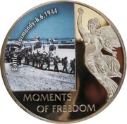 10 Dollars Battle of Normandy-6.6.1944, Liberia, 2006 reverse image