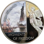 10 Dollars Statue of Liberty - 1886, Liberia, 2006 reverse image