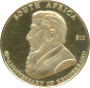 10 Dollars Krugerrand, Liberia, 2007 reverse image