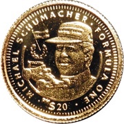 20 Dollars Michael Schumacher, Liberia, 1992 reverse image