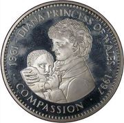 20 Dollars Princess Diana - Compassion, Liberia, 1997 reverse image