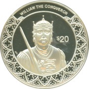 20 Dollars William I, Liberia, 1997 reverse image