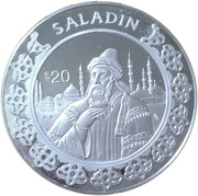 20 Dollars Saladin, Liberia, 1997 reverse image