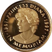 20 Dollars Princess Diana, Liberia, 1997 reverse image