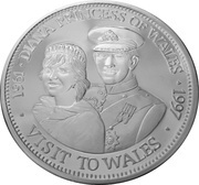 20 Dollars Diana - Visit To Wales, Liberia, 1997 reverse image