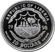 20 Dollars Year of the Tiger obverse image