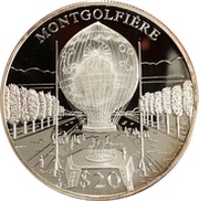 20 Dollars Montgolfière, Liberia, 2000 reverse image